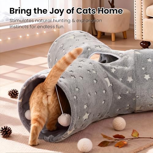 Tempcore 3-Way Cat Tunnel Toy, Collapsible, Self-Luminous Tube for Cats - Image 7
