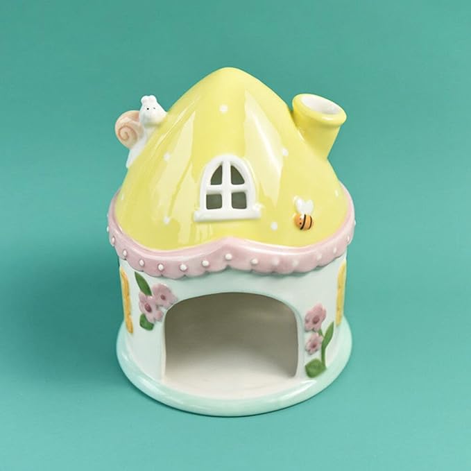 Rat Nest Rat House Ceramic Castle House Small Hamster Ceramic Hideout Mushroom Hamster Hut Small Hideout Bunny Accessories Guinea Pig Summer s