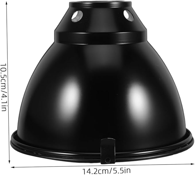 GLEAVI 1set Reptile Dome Lamp Cover Aluminum Reflective Shade for Heating Lamps Scald Cup for Terrarium Use