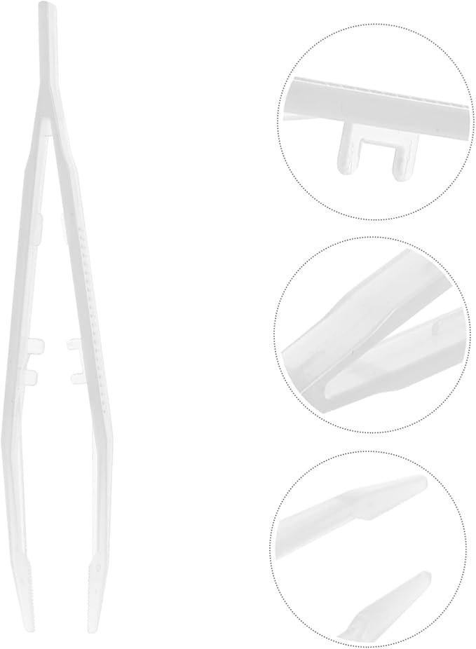 BESPORTBLE 2pcs Reptile Feeding Tweezers Clip Tweezers for Lizard Turtle and Frog Care Smooth Lightweight and Easy to Grip Reptile Feeder Tool