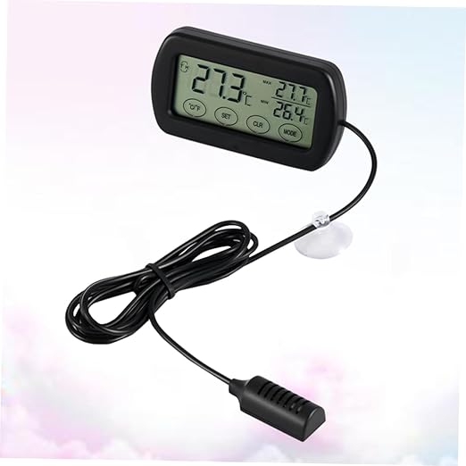 LCD Digital Thermohygrometer Egg Hatching Pet Monitor Alarm Function Material