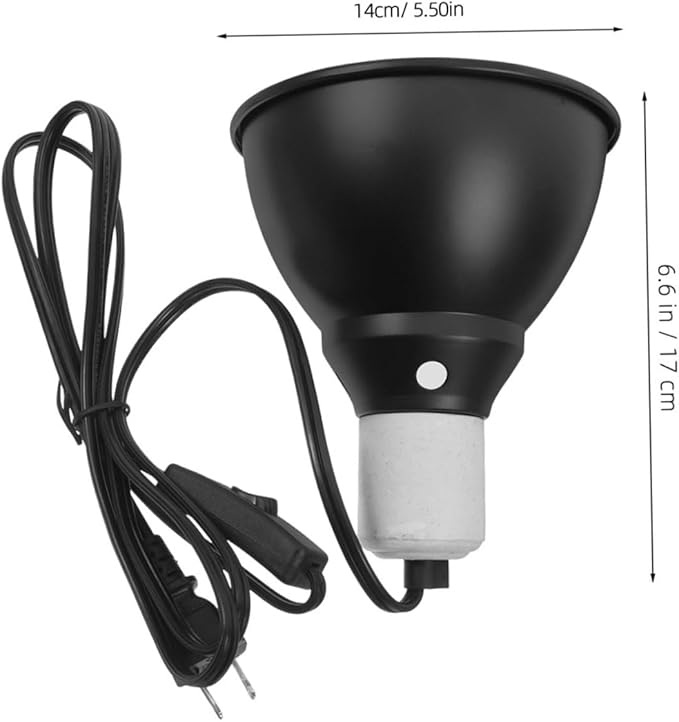 Milisten Reptile Heat Lamp Fixture Dome Light Socket for Terrariums Safe Operation Easy Installation Compatible with Bearded Dragons Turtles for Reptile Heating