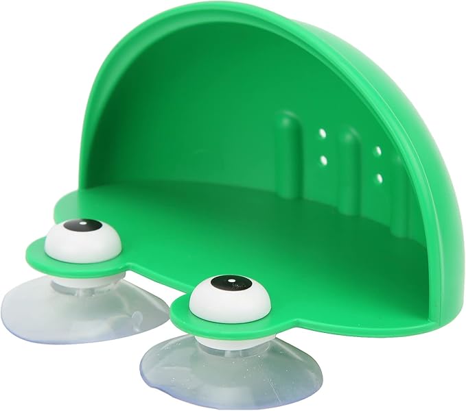 GLOGLOW Safer Amphibian Water, Plastic Bathroom Soap Holder for Frogs and Geckos, 3.2 X 5 X 3.8 Inches for Habitats