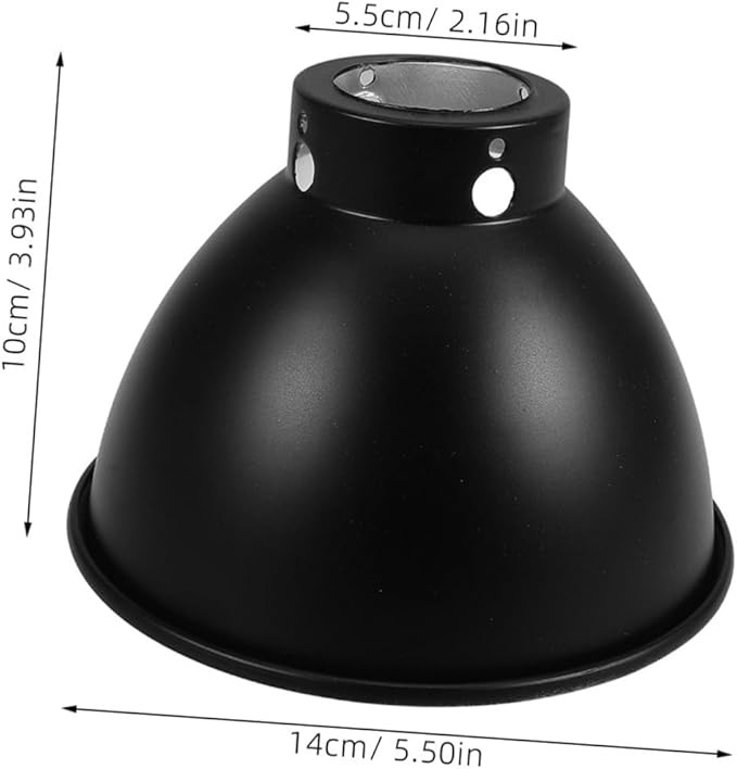 Toyvian Reptile Heat Lamp Guard Reflective Dome Shade for Optimal Habitat Lighting Compatible with Heat and Basking Bulbs Easy to Install Enhances Temperature Uniformity for Reptile