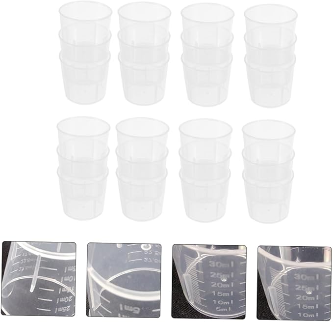100Pcs Durable Reusable Measuring Cups for Reptiles Multi Functional Stylish Feeding Cups with Scales for Accurate Portion Control Easy Pet Owners