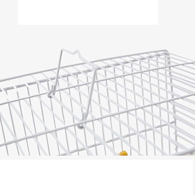 White Metal Bird Cages Hanging Stainless Steel Bird Carrier Thrush Pigeon Villa Travel Pet Cage, Black,Black，Brown
