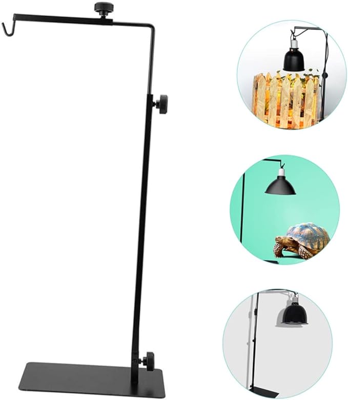 Reptile Lamp Stand Metal Light Rack for Heat Lamp Pet Tank Easy Installation