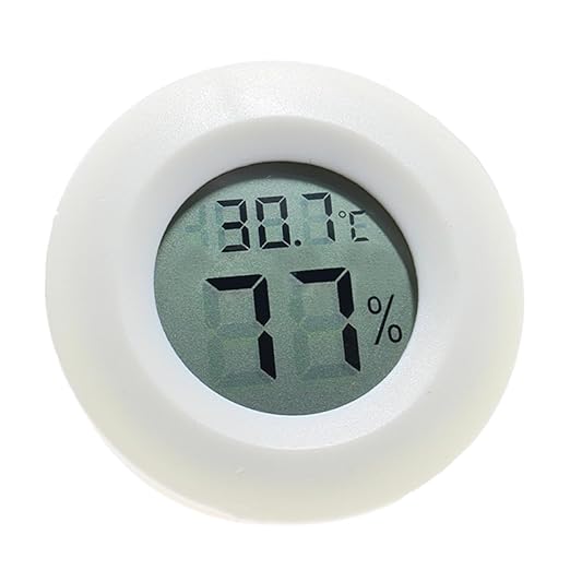 Happyyami Indoor Thermometer Humidity Digital for Home Office Reptile Terrarium Wall Mount