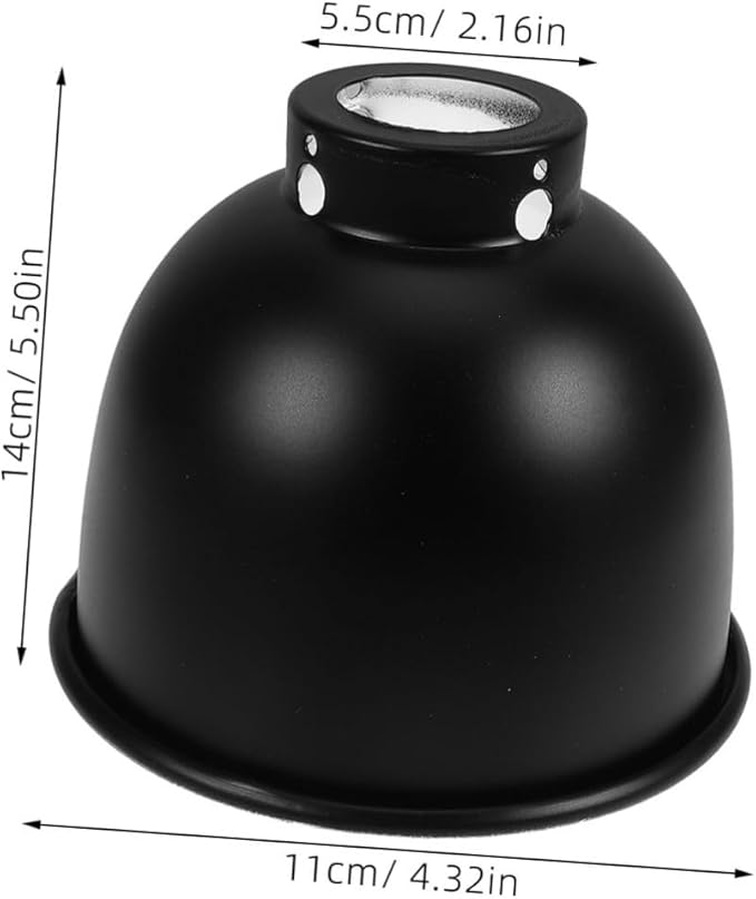 Hemoton Reptile Heat Lamp Cover Reflective Dome Shade for Optimal Habitat Lighting Durable Metal Construction Easy Installation Compatible with Various Heating Bulbs for Terrarium Use