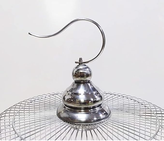Round Birdcages Wall Hanging Bird Carriers Vintage Style Metal Flight Cage Portable Outdoor Bird House Carrier for Parrot,1pcs，1pcs