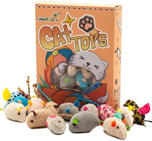 Fashion's Talk Mouse Cat Toys Soft Plush Catnip Mice Assorted Style Variety Pack 32 Count by Fashion%27s+Talk