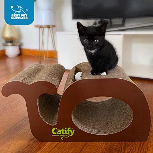 Best Pet Supplies Catify Corrugated Cardboard Cat Scratcher - Whale - Image 3