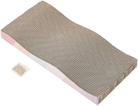 SIDAZON Cat Scratch Pad Cardboard cat scratchers for Indoor Cats Reversible Large Wide Corrugated with Catnip(1pcs) by SIDAZON