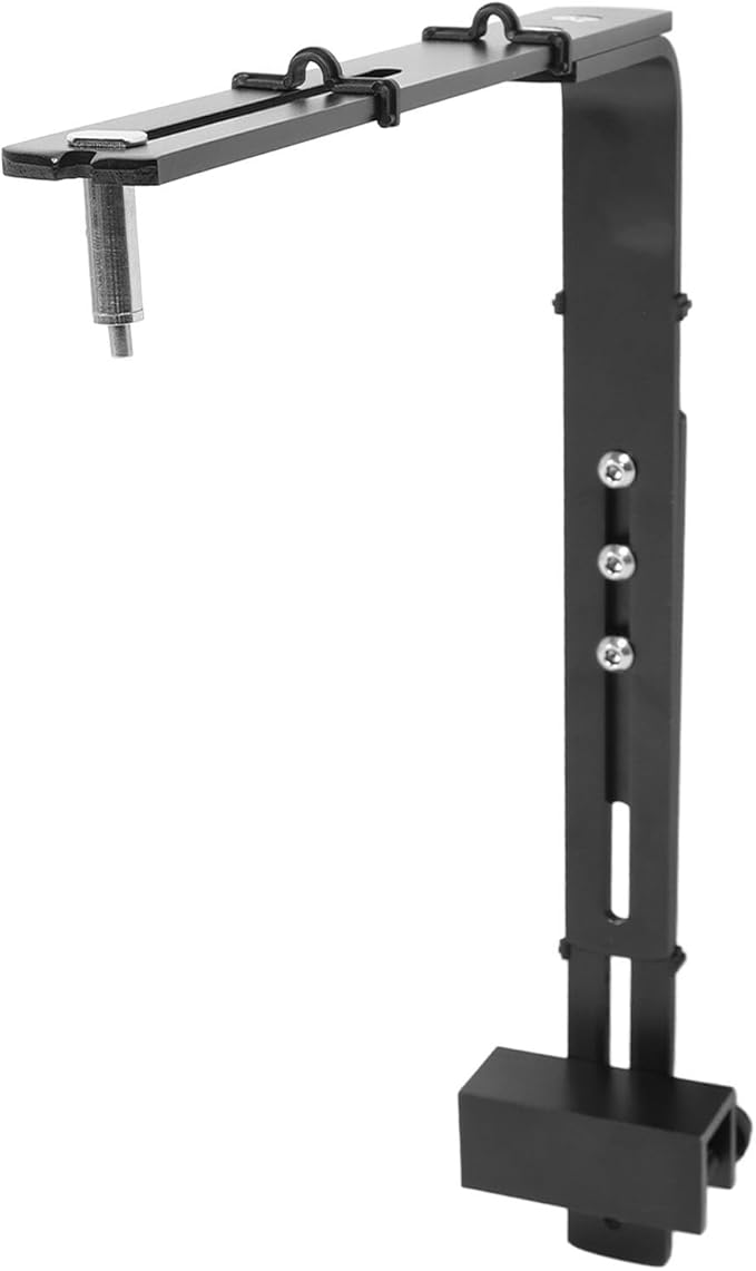 Zunate Aluminum Alloy Fish Tank Light Stand, Adjustable Height Aquarium Lamp Bracket for Reptile Lighting with Minimalist Design and Easy Installation, Silver (Black)