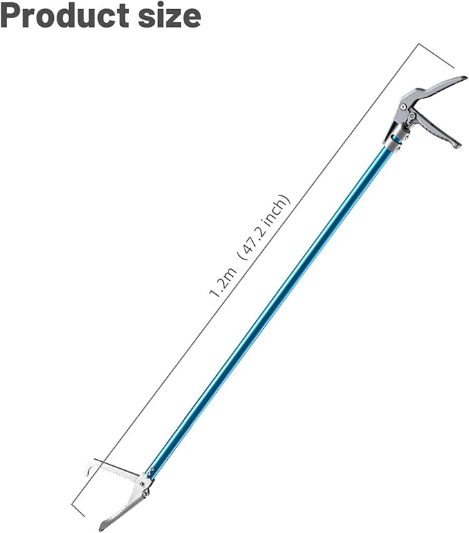 G2 47.2-inch Professional All-Aluminum Alloy Snake Tong Reptile Grabber Rattle Snake Catcher Wide Jaw Handling Tool with Lock（47.2inch