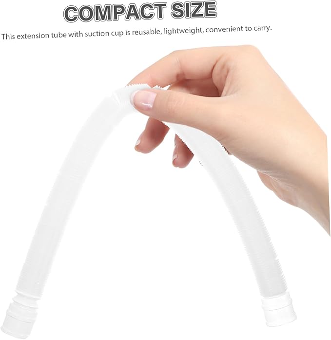 INOOMP Reptile Humidifier Extension Tube 16.33 Inch Flexible Hose with Suction Cups for Terrarium Misting System and Amphibian Cage Accessories
