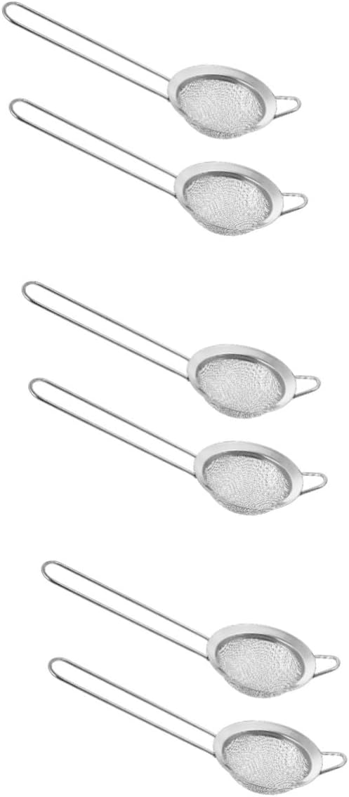 Mipcase 6pcs Stainless Steel Reptile Sand Shovel for Tortoise and Lizard Litter Cleaning Fine Mesh Sifting Tool for Effortless Waste Removal and Bedding Maintenance
