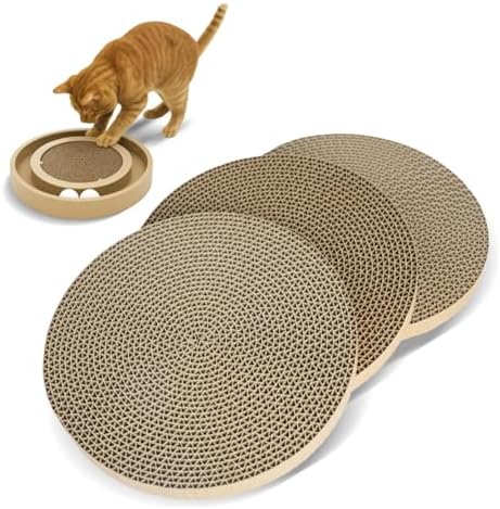 Catify Spin n' Scratch Cat Scratch Pad Refill - Round, 3-Pack by BestPetSuppliesLLC