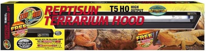DBDPet 's Bundle with Zoomed Reptisun T5 Hood with 5.0 UV-B Bulb 24" - includes Pro-Tip Guide
