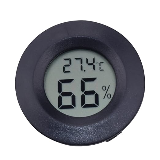 Garneck 8pcs Reptile Pet Humidity Compact Digital Thermometer Temperature Humidity Gauge for Pet Boxes