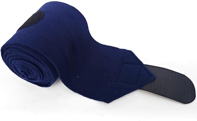Horse Polo Leg Wraps Soft Fleece Wraps Equestrian Leg Bandage 4-Pack (Cob(8.2ft), Navy)