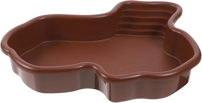 Homoyoyo Large Tortoise Pool Reptile Bathing Dish Plastic Soaking Tub Without Drain for Turtle and Lizard Habitat Terrarium Use