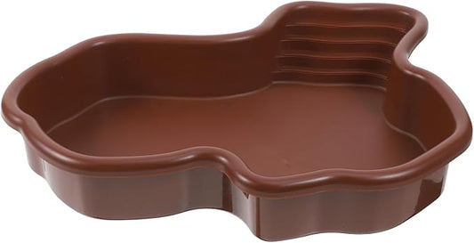 Homoyoyo Large Tortoise Pool Reptile Bathing Dish Plastic Soaking Tub Without Drain for Turtle and Lizard Habitat Terrarium Use