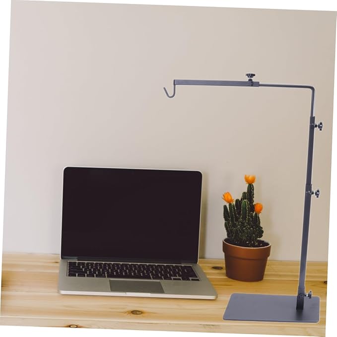 Milisten Reptile Basking Light Stand for Turtles and Lizards Durable Height Rack with Uv Heat Lamp Support for Aquariums