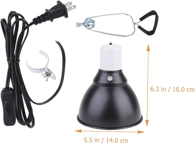 110v Reptile Lamp Fixture Dome Cover Shade for Turtle and Lizard Tanks High-Temperature Easy Installation Compatible Bulbs