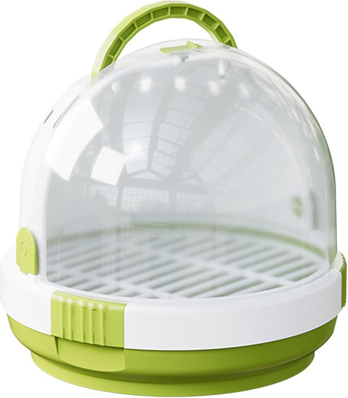 Parrot Carrier Travel Bird Carrier Panoramic View Anti Escape Easy to Clean for Conures Parakeet Budgie (Green)