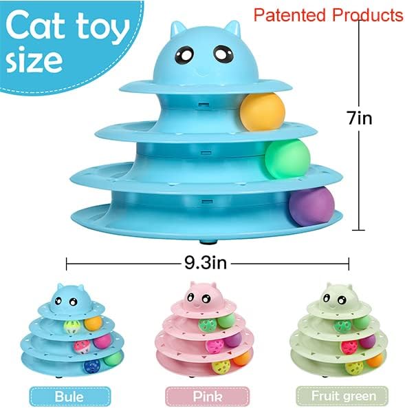 UPSKY 20 PCS Cat Toys Set with Teaser, Mice, Spring, and Various Ball Toys - Image 2