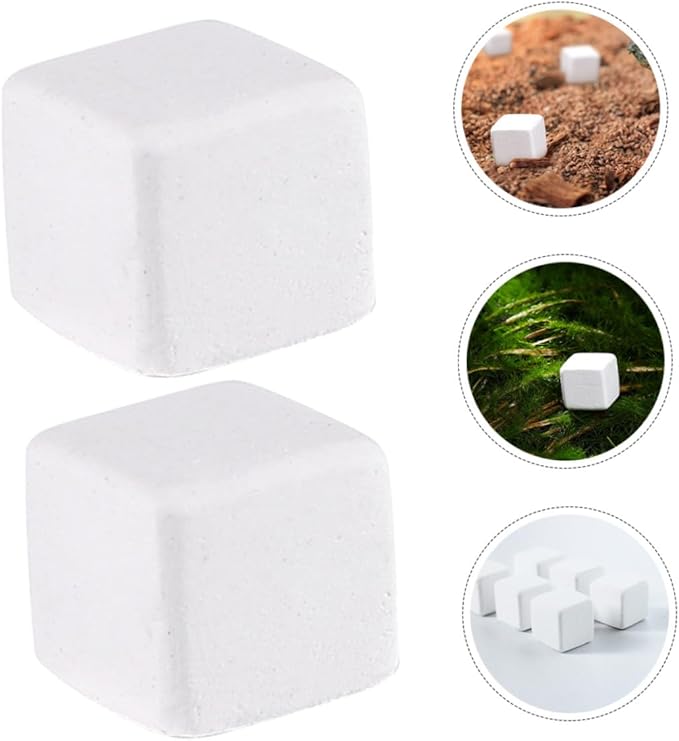 Kisangel 30pcs Natural Calcium Blocks for Turtles Tortoises Lizards Frogs Chameleons Enriches Water Quality Supports Bone Strength Enhances Resistance Mineral for Reptile Amphibian Health