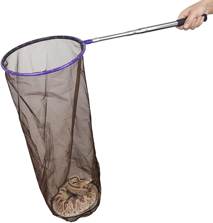 Yorikyas Snake Catcher Net Telescopic Pole for Reptile Grabber Rattle Snake Moving and Catching