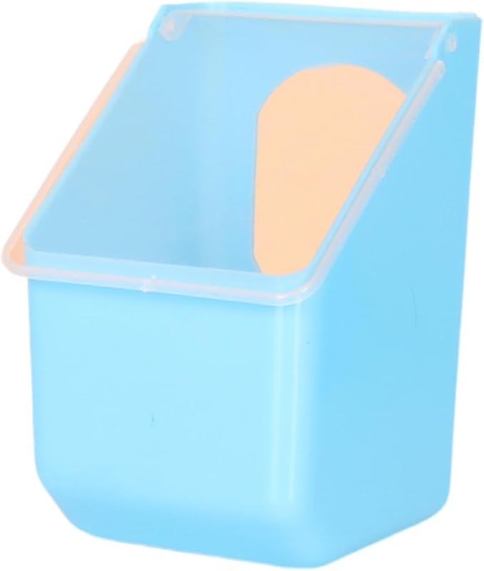 Pigeon Feeder, Food Storage Case, Single Hole Hanging Box, Dove Bird Feeding Case for Parrots Canaries Chickens Pigeons, Blue