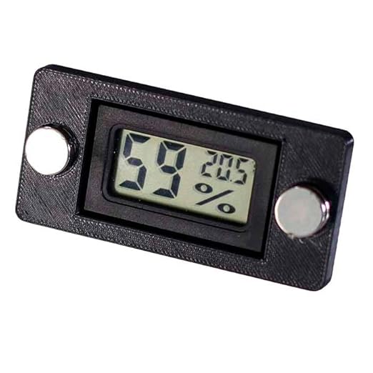 2 Pcs Magnetic Jumping Spider Enclosure Thermometer and Humidity Gauge Temperature and Humidity Monitor for Jumping Spider and Reptile Tank Mini Digital Hygrometer with LCD Screen(Rectangular)