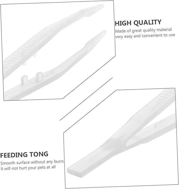 BESPORTBLE 2pcs Lizard Feeding Tweezers Reptile Feeding Tool for Lizards Turtles Frogs Lightweight and Easy to Grip Night Glow Tweezers for Pet Care