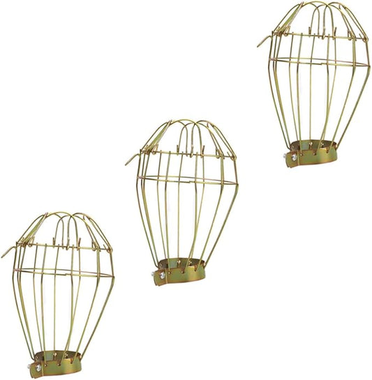 3pcs Heating Lamp Protector for Pets Iron Mesh Net Cover Scalding Prevention for Reptiles Birds and Animals High-Temperature Resistance Easy to Install