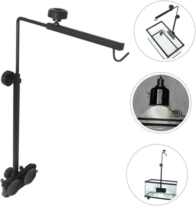 Totority Reptile Light Stand for Turtle Basking Lamp Fixture for Fish Tank Lighting Height and Angle for Optimal