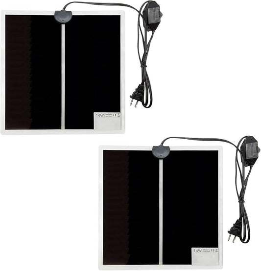 Tfwadmx 2 Pack 14 W Reptile Heating Pad Under Tank Heater Tank Warmer with Temperature Control, Power Adjustment Terrarium Heater Heat Mat for Reptiles Turtle Tortoise Snakes Lizard