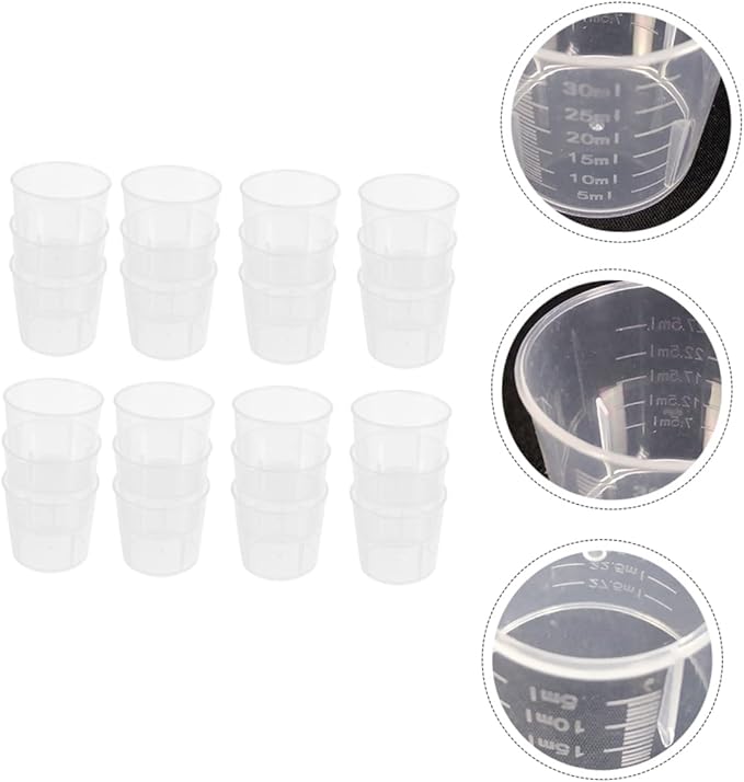 100 Pcs Reptile Food Cups Cups for Crawling Pets Practical Measuring Dishes (plastic Easy to Clean)