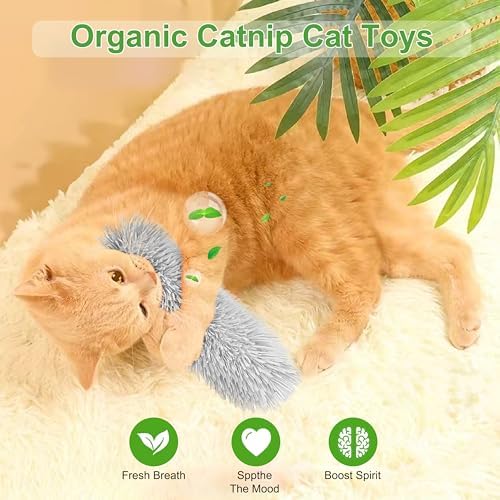 Rishoesu 3 Pcs Interactive Cat Toys Cat Pillows, Soft and Durable Crinkle Sound Catnip Toys, for Indoor Cats Funny Kitten Toys Exercise - Image 4