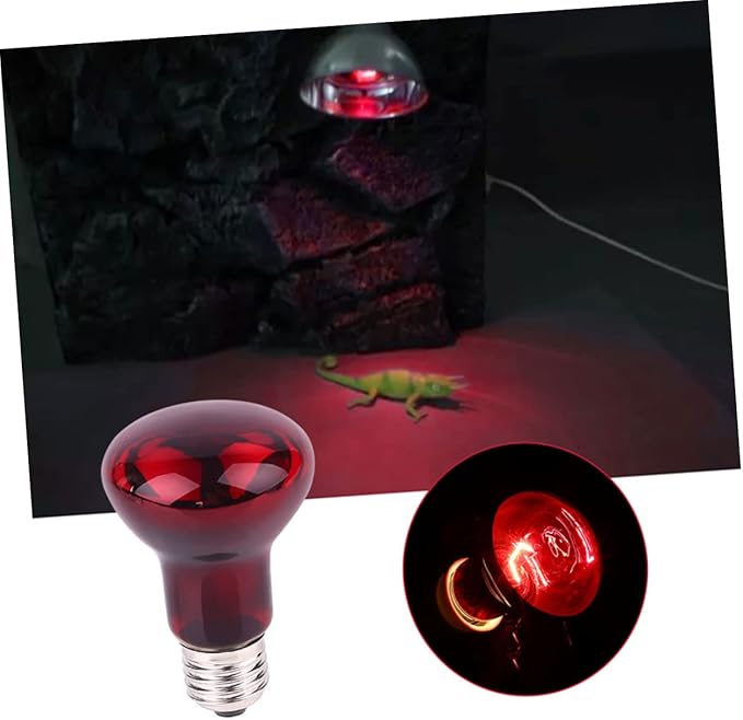Happyyami 3pc Reptile Heat Lamp Bulbs for Basking Reptile Lamp Bulbs Heat Light for Non-disruptive Source