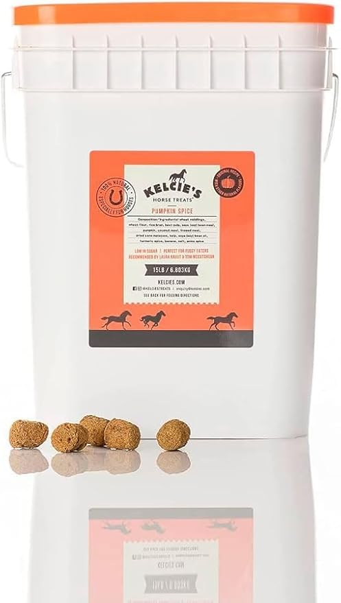 Horses Treats - Low Sugar, Starch, and Carbohydrates | Healthy Treats for Horse Supports Superior Digestion 15 Pound Bucket (Pack of 1)