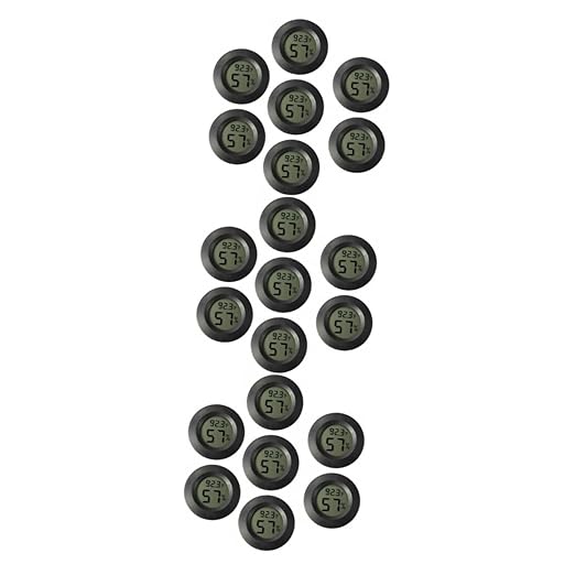 Totority 21pcs Mini Digital Hygrometer and Thermometer for Reptile Tanks Indoor Humidity Monitor Accurate Temperature Gauge for Greenhouses Terrariums and Poultry Environments