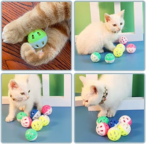 PET SHOW 20 Pack Cat Toys Balls with Bell Inside for Indoor Cats Kitten - Image 7