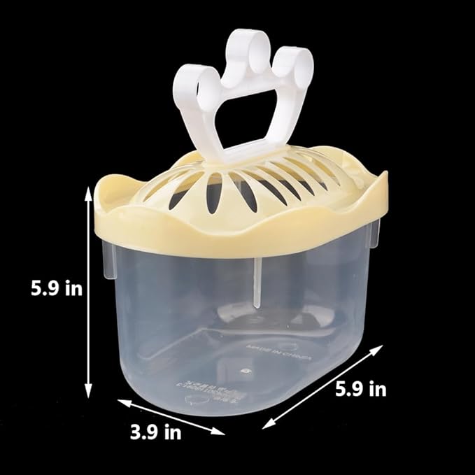 8 Pack Small Plastic Reptile Carrier Turtle Enclosure Fog Breeding Box Hatching Container Terrarium for Small Reptile Turtle Fog Hermit Crab Lizard Fish