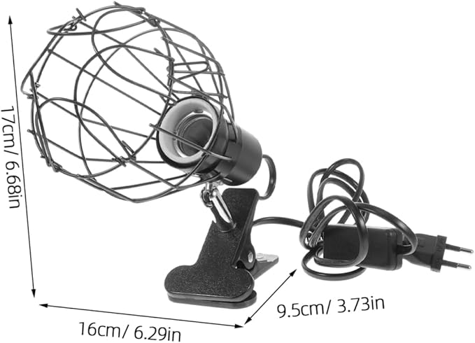 Toyvian 1Pc Reptile Heating Lamp Cover Durable Lampshade for Bulbs for Snakes Lizards Turtles and Frogs US Plug