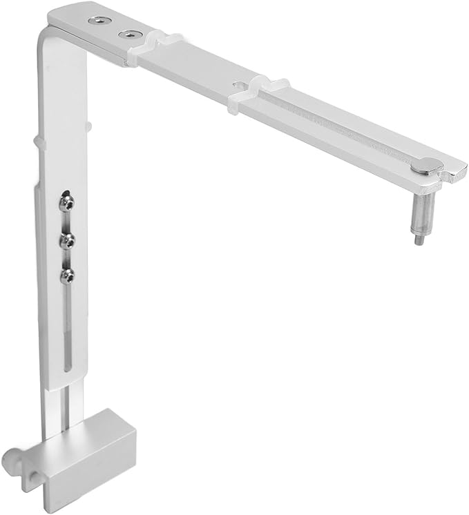 Zunate Aluminum Alloy Fish Tank Light Stand, Adjustable Height Aquarium Lamp Bracket for Reptile Lighting with Minimalist Design and Easy Installation, Silver (Silver)