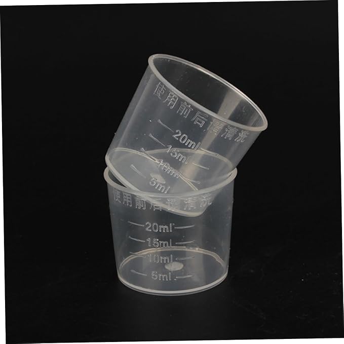 HANABASS 30pcs Reptile Feeding Bowl Set for Gecko Lizard and Turtle Accurate Measuring Cups for Pet Care