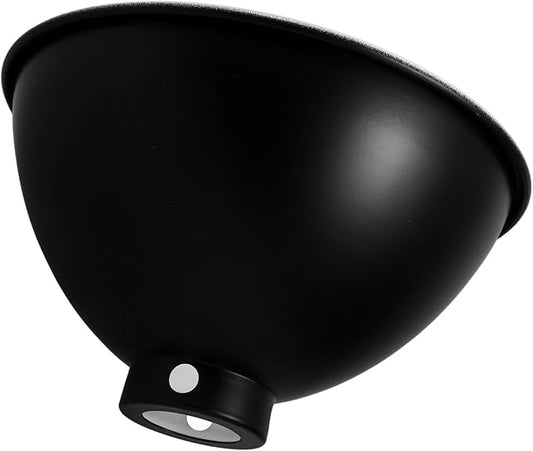 COLLBATH Reptile Lampshade Heat Lamp Protector Insulation Reflector 8.5-Inch Black Exterior White Interior for Reptile Box Heating Habitat Lighting